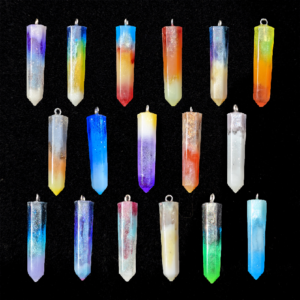 Resin Straight Crystal Pendant Necklace